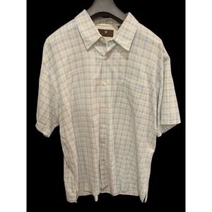 Toscano Mens Short Sleeve Button Up Casual Silk/Rayon XL Hawaiian